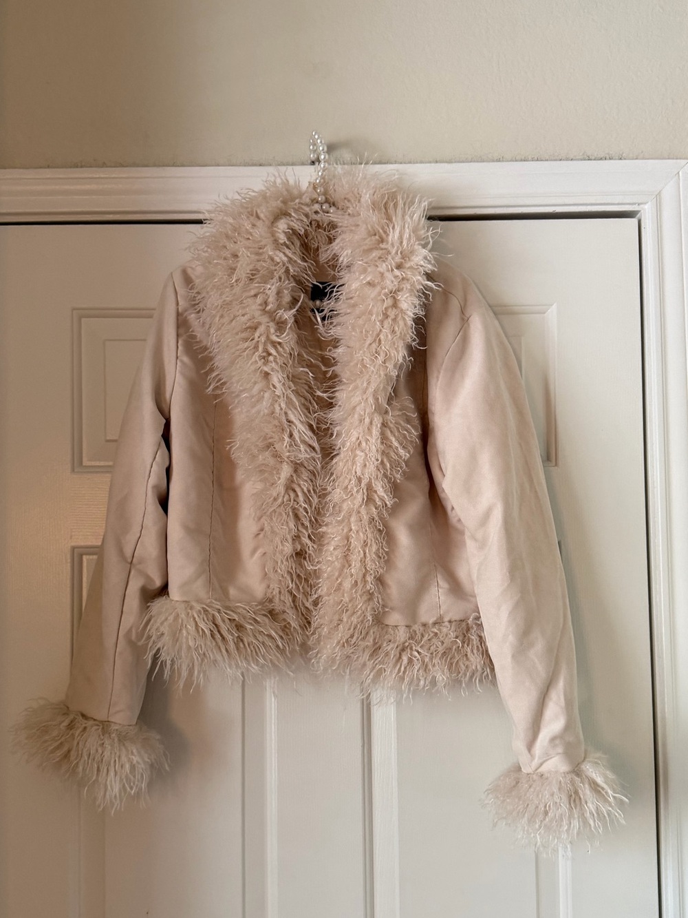 Love Tree Tan Furry Trim Jacket